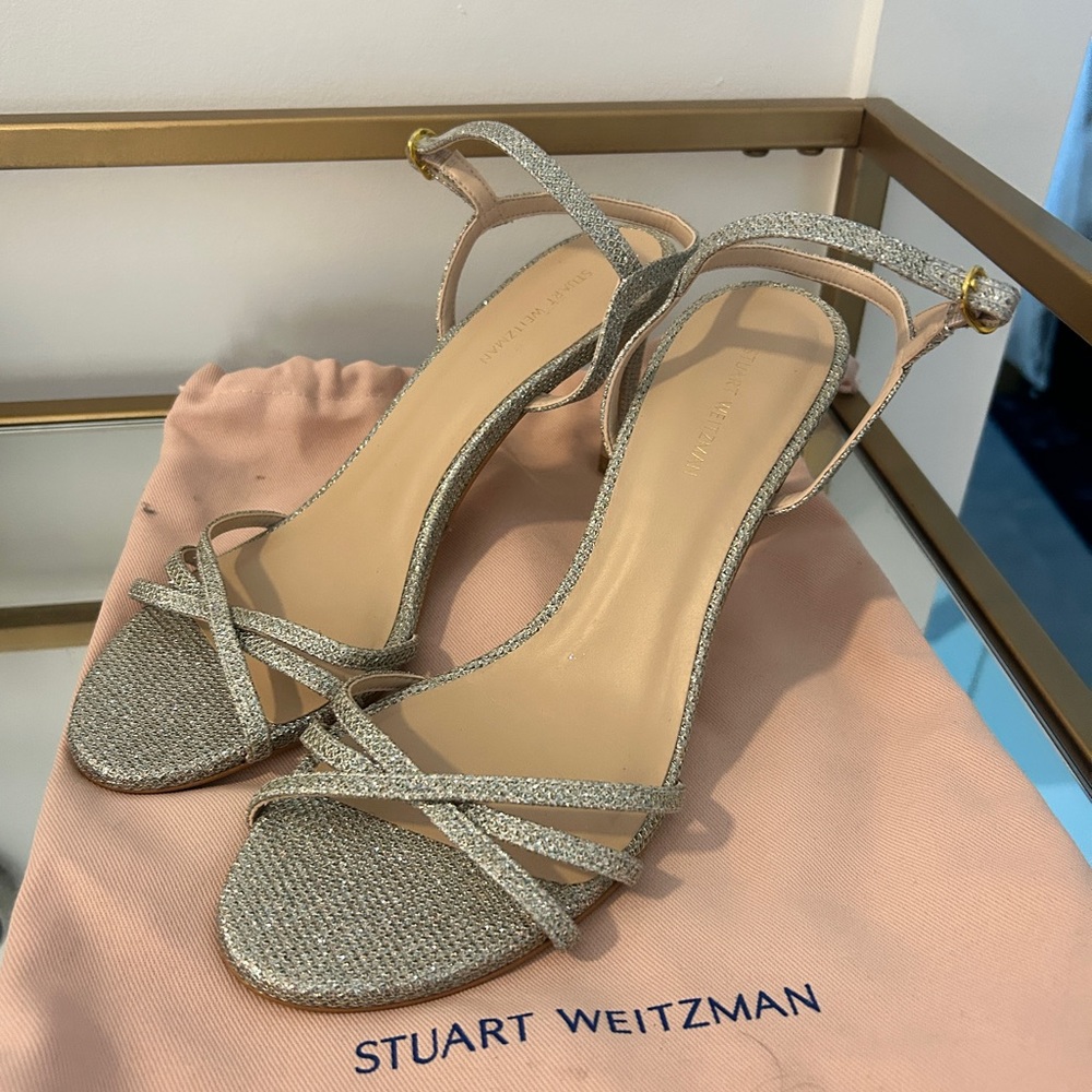 Stuart Weitzman glitter heels